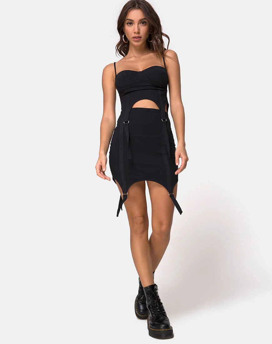 Laing Crop Top in Lycra Black - Image 3