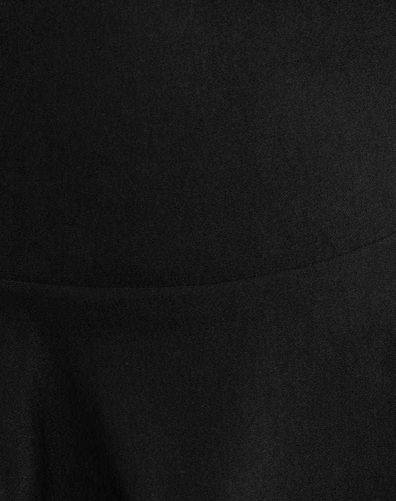 Lajita Peplum Top in Stretch Tailoring Black - Image 6