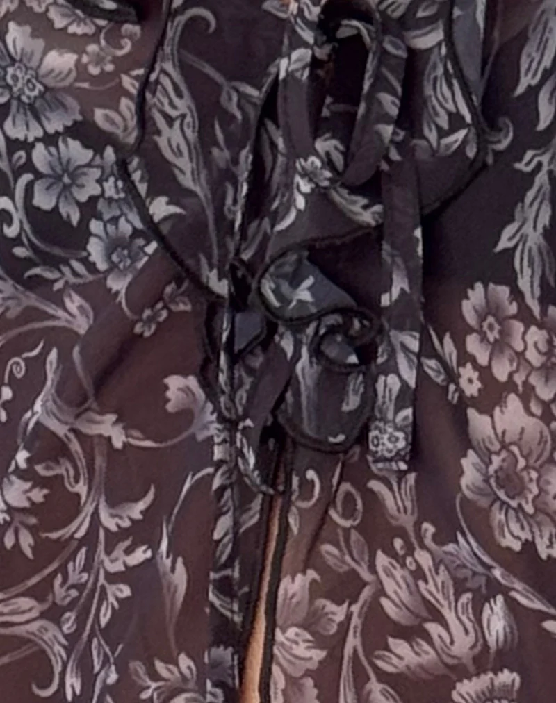 Lakota Cardigan in Black Baroque Print - Image 6