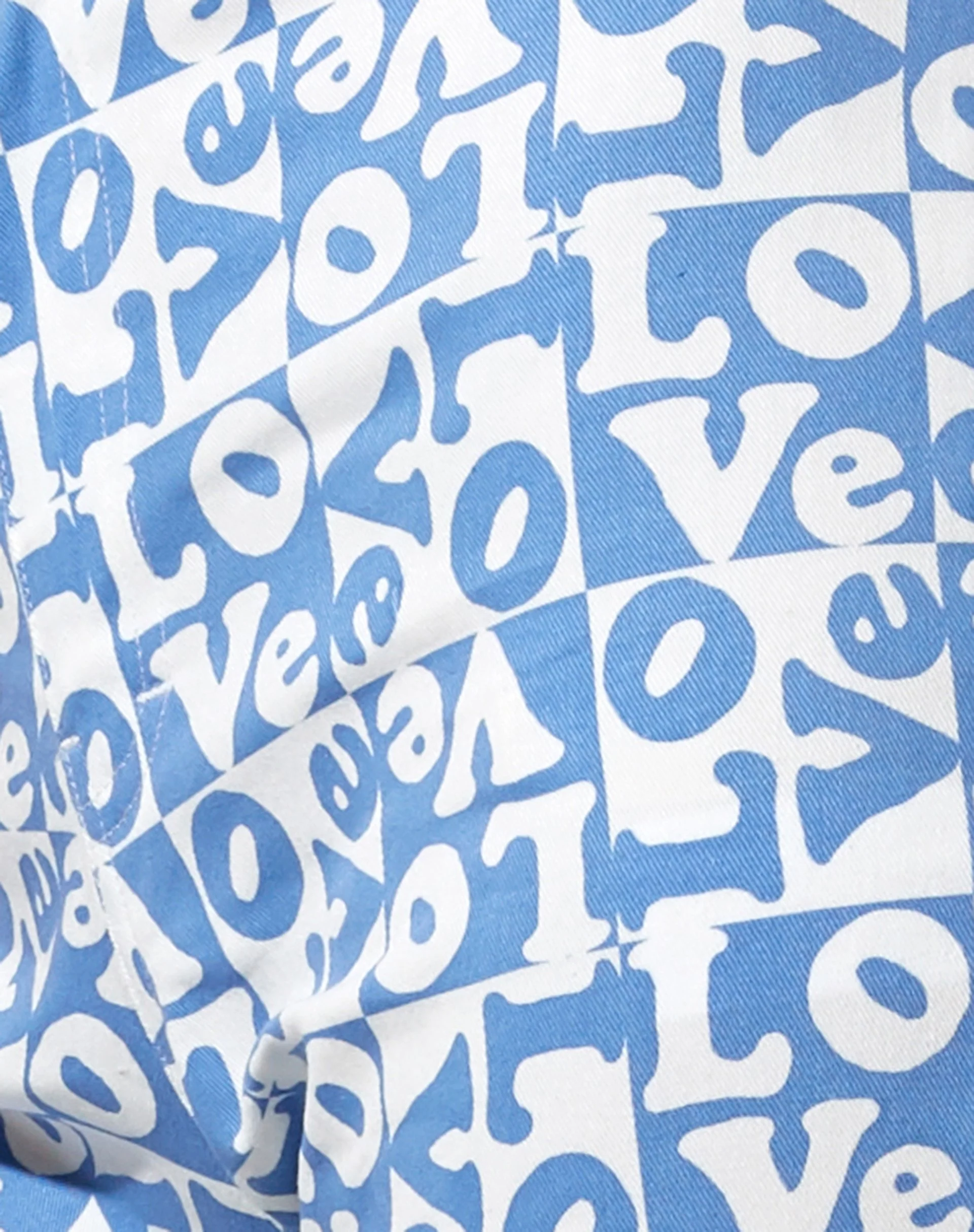 Lala Short in Love Checker Blue - Image 5