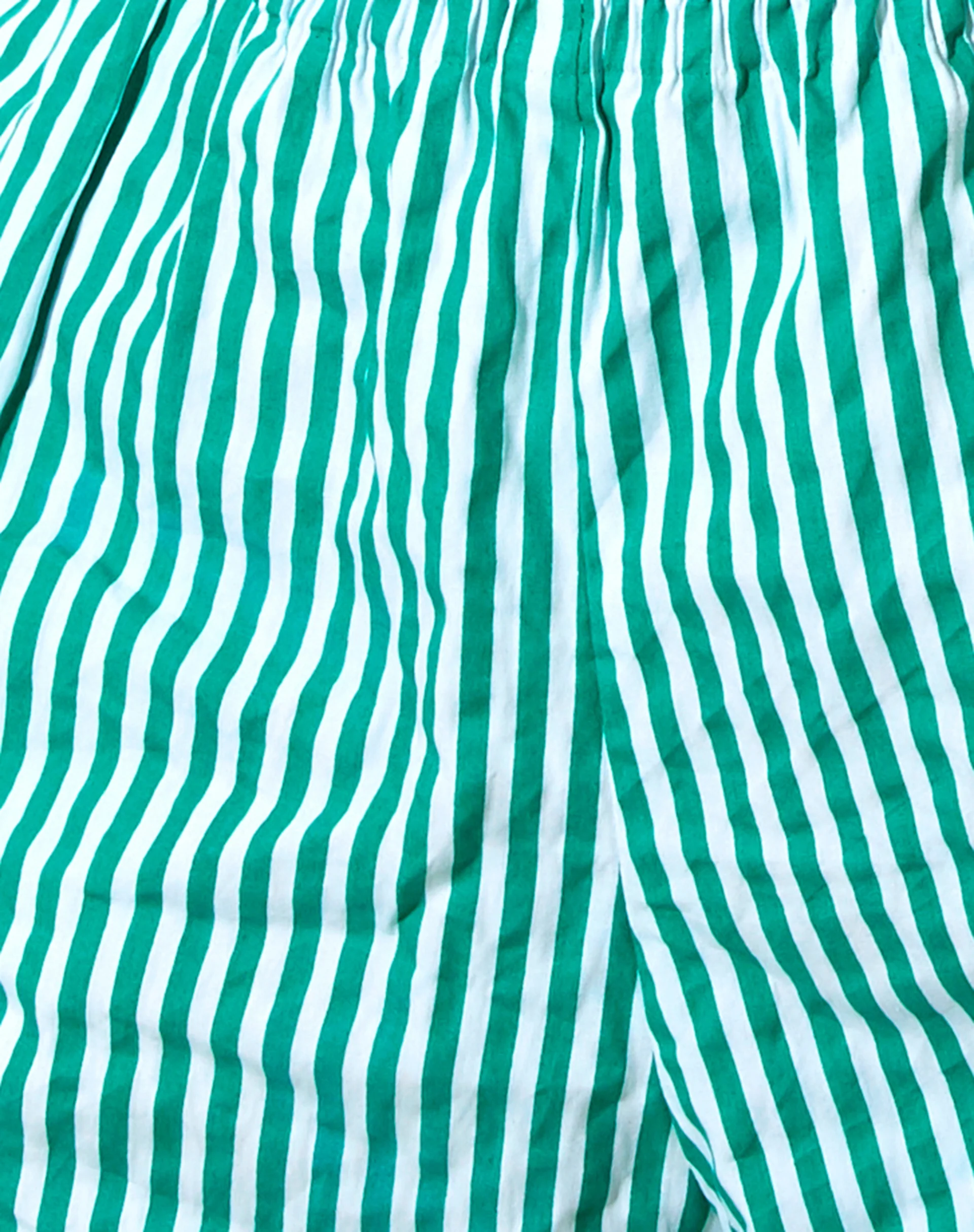 Lala Short in Vertical Stripe Green and White - Image 6