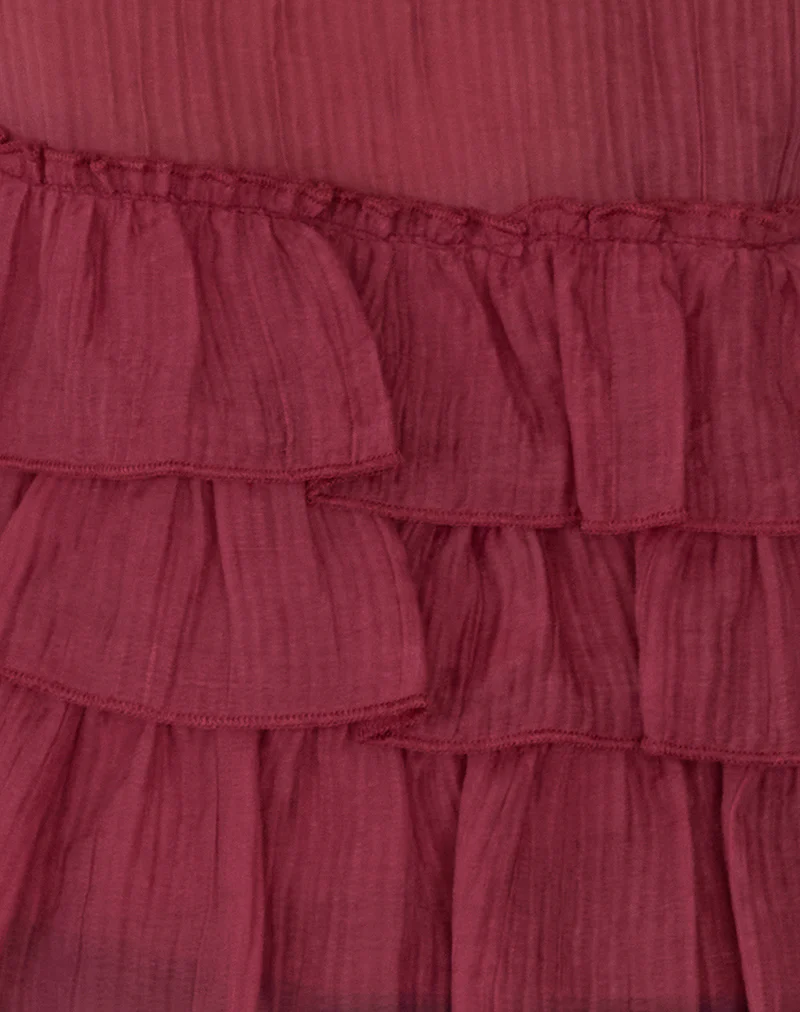 Lamina Unlined Blouse in Maroon - Image 6