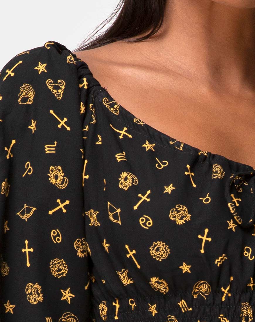 Lancer Crop Top in Mini Astro Black - Image 5