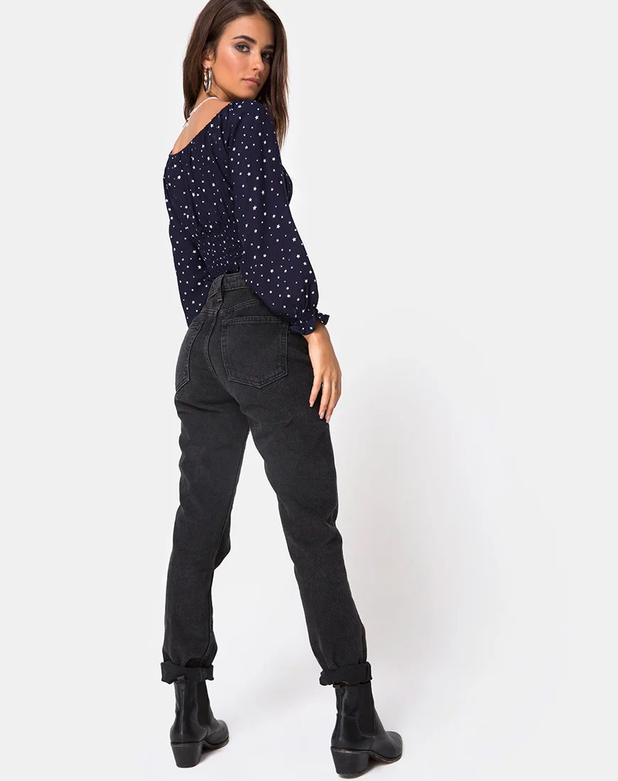 Lancer Crop Top in Stars Struck Navy - Image 4