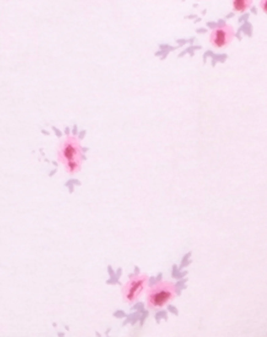 Lancheti Bodice in Forget Me Not Floral Pink - Image 5