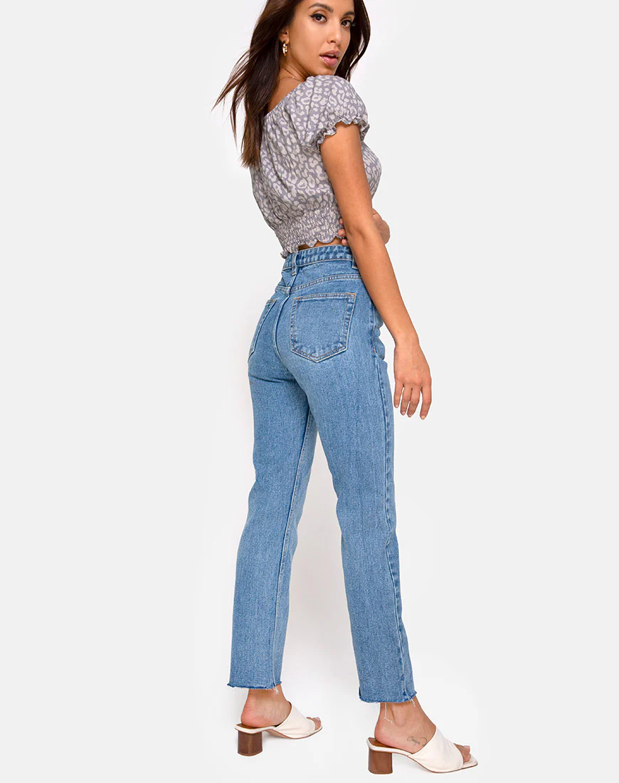 Lanfy Top in Leopard Daze Grey - Image 4