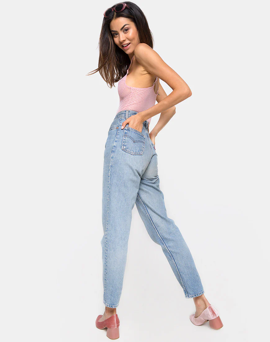 Lanora Bodice in Lacey Knit Blush - Image 4