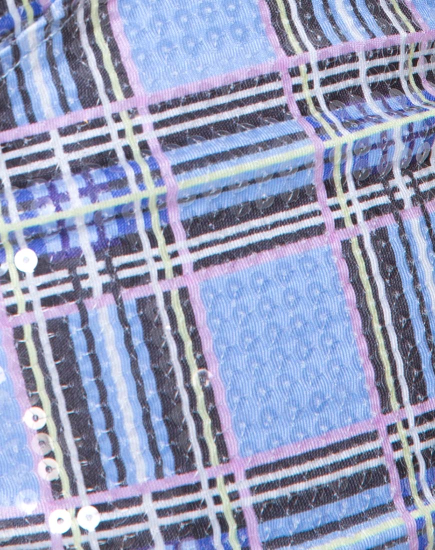 Lantas Bodice in 90's Check with Clear Sequin - Image 5