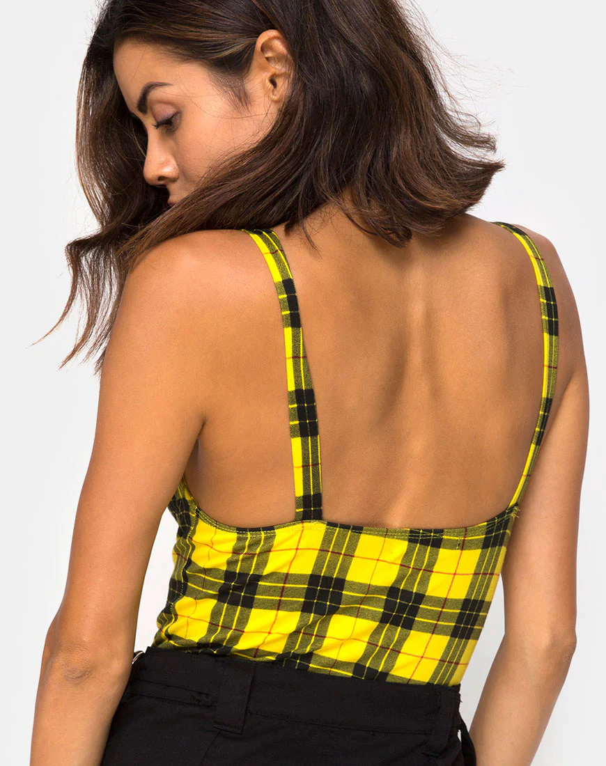 Lantas Bodice in Winter Plaid Yellow - Image 2