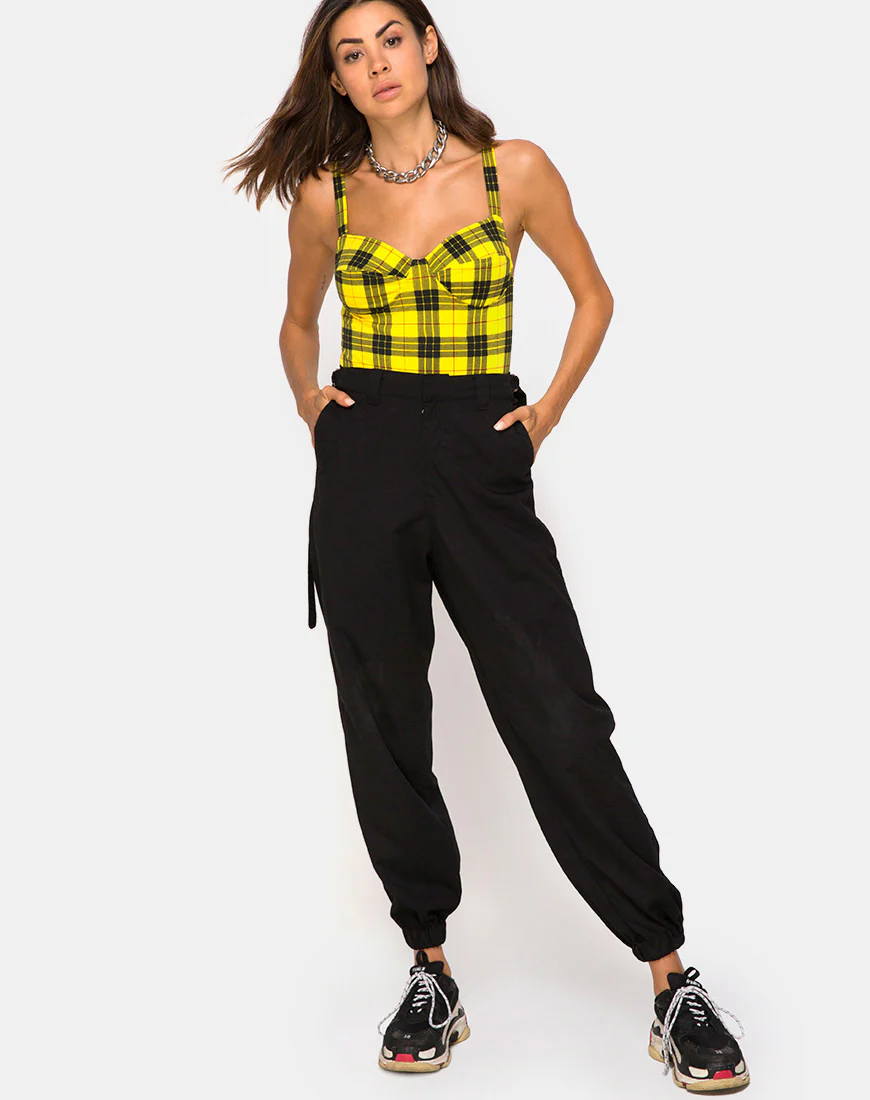 Lantas Bodice in Winter Plaid Yellow - Image 3