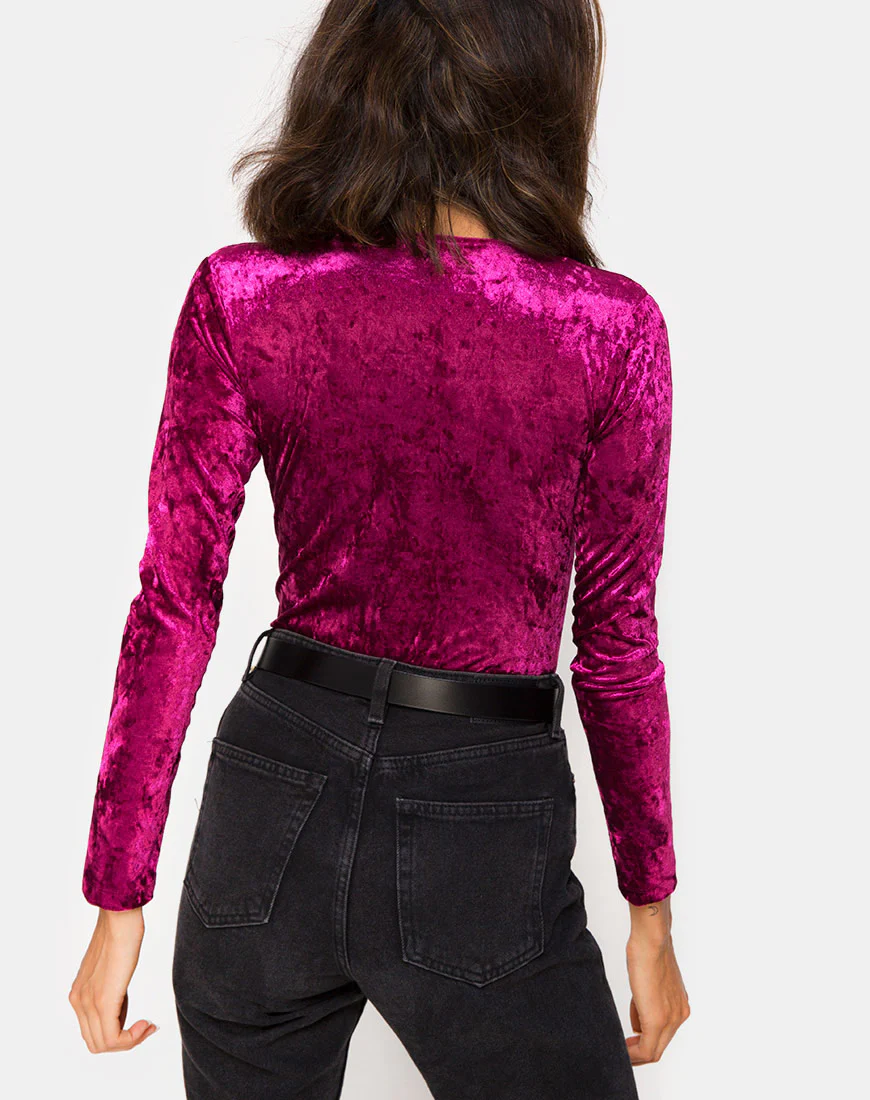 Lao Plunge Bodice in Burgundy Crush - Image 2