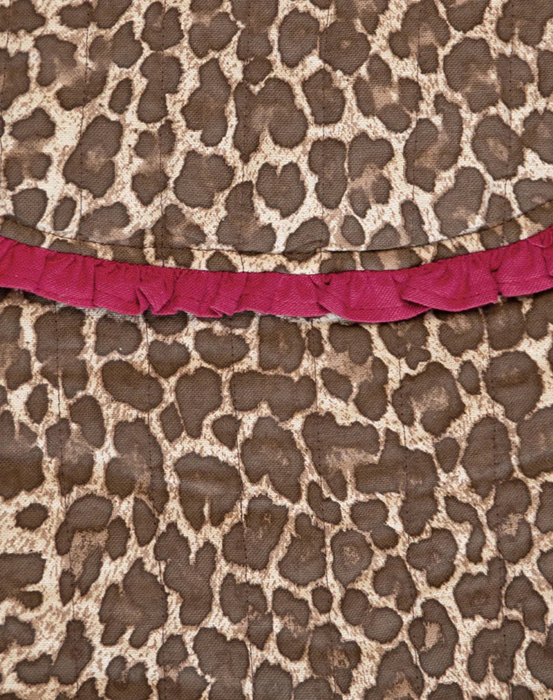 Laptop Bag in Leopard Print with Red Frill - Image 5