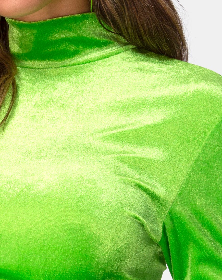 Lara Crop top in Velvet Lime - Image 5