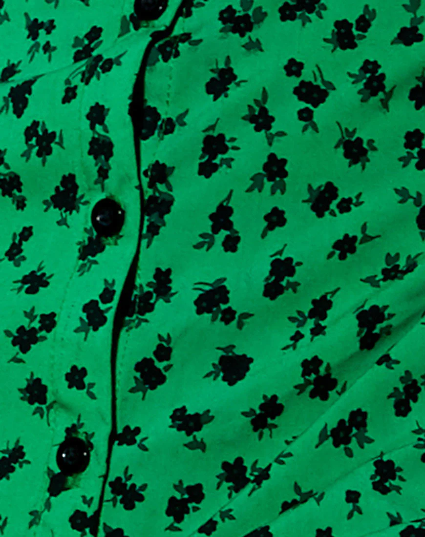 Larin Midi Dress in Dainty Daisy Green - Image 5