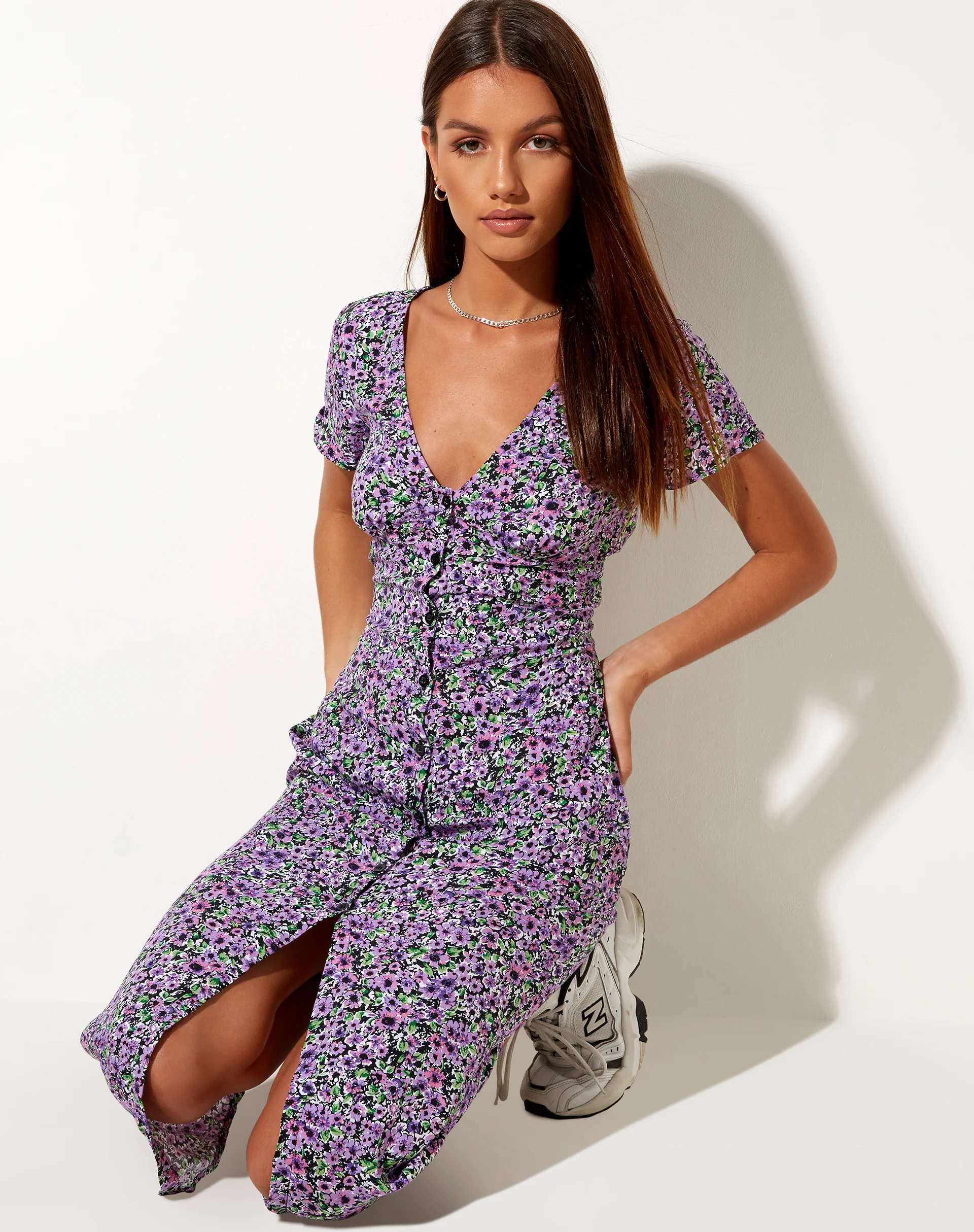 Larin Midi Dress in Lilac Blossom - Image 3