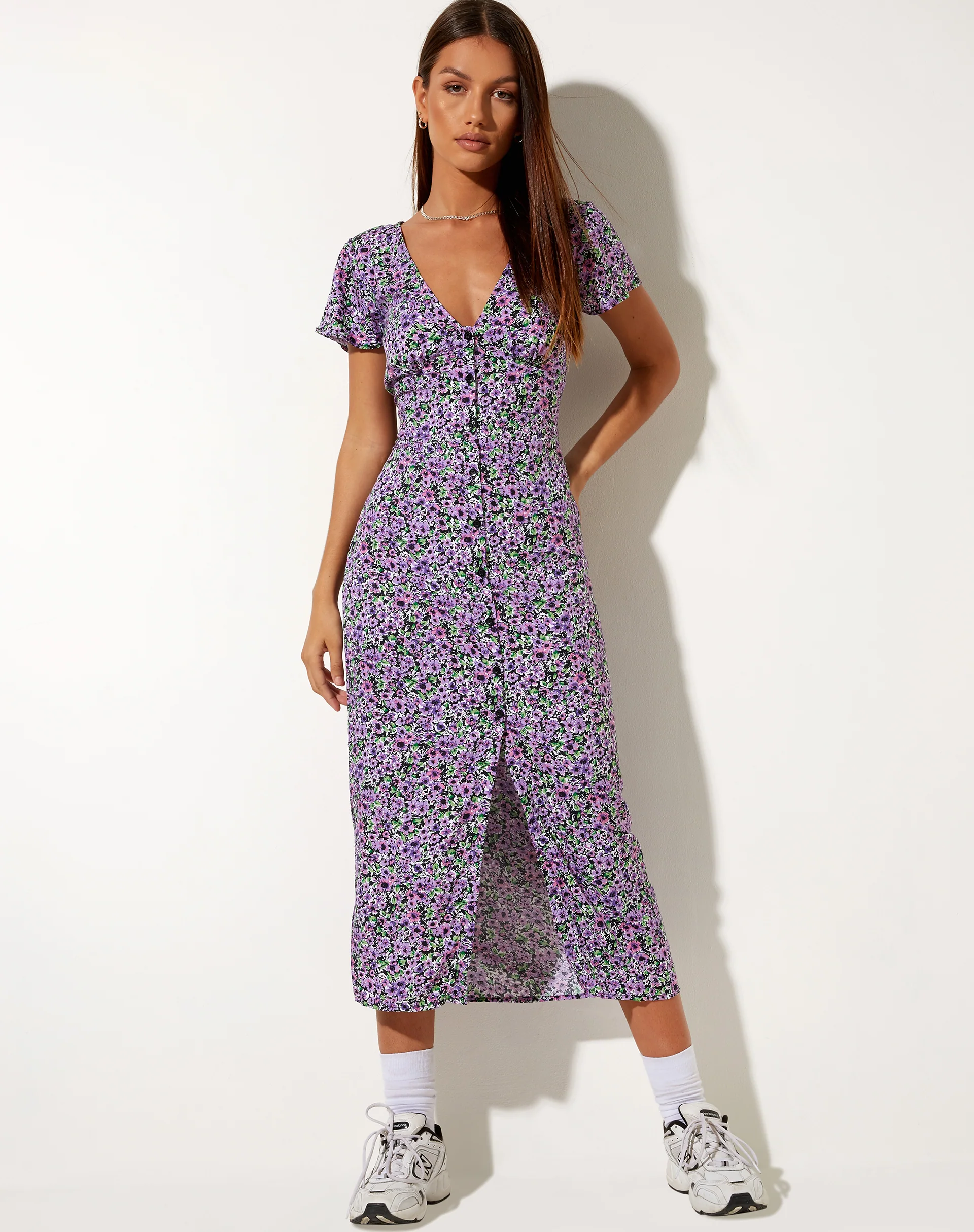 Larin Midi Dress in Lilac Blossom - Image 4