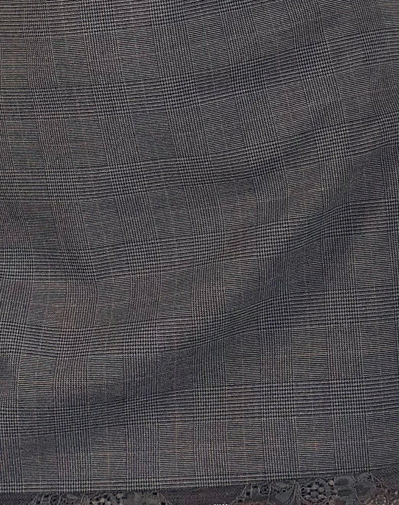 Larna Mini Dress in Check Tailoring Grey - Image 6