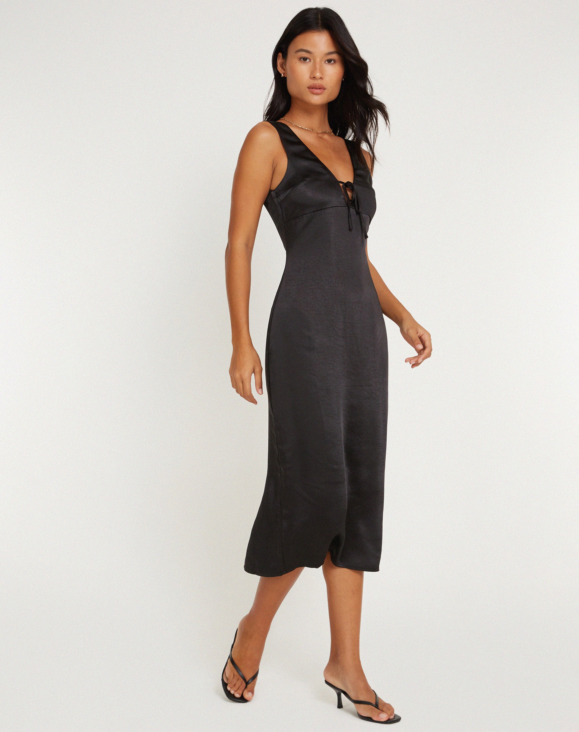 Lasanda Midi Dress in Black - Image 2