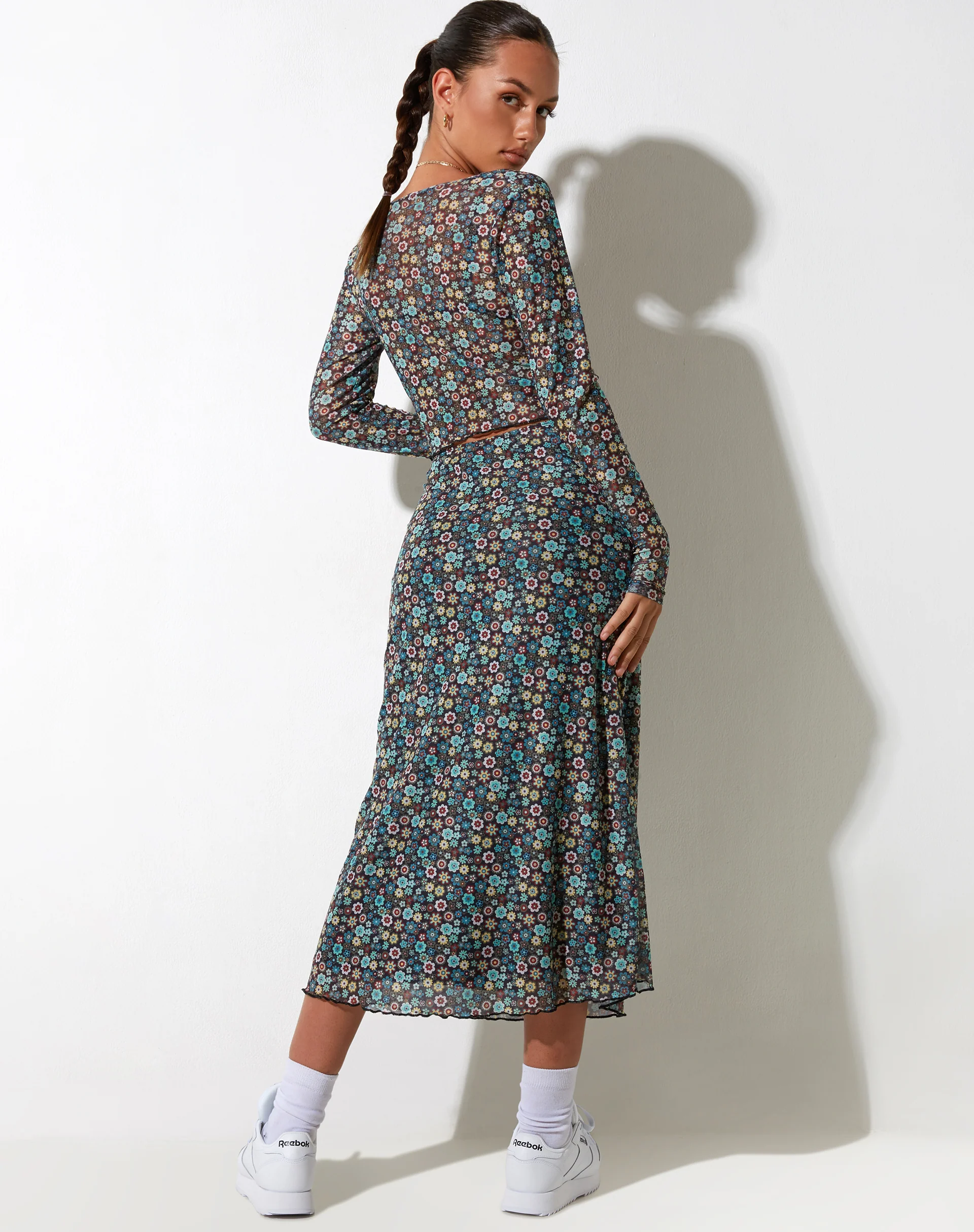 Lassie Maxi Skirt in Folk Floral - Image 4