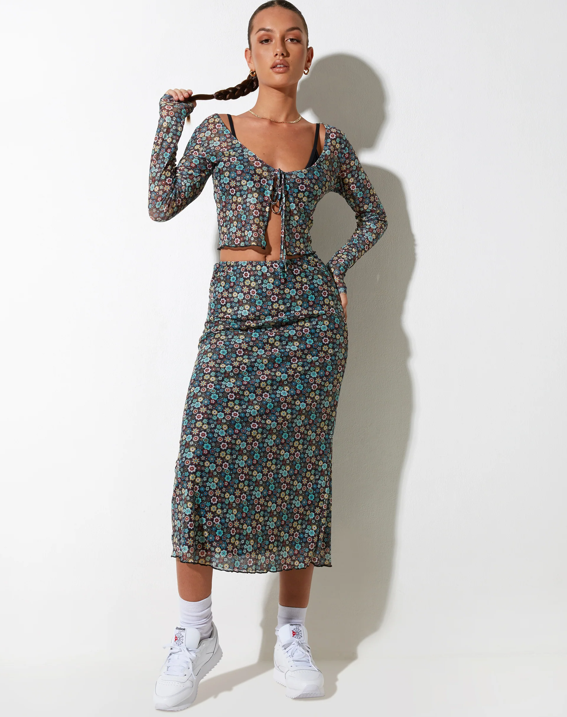 Lassie Maxi Skirt in Folk Floral - Image 6