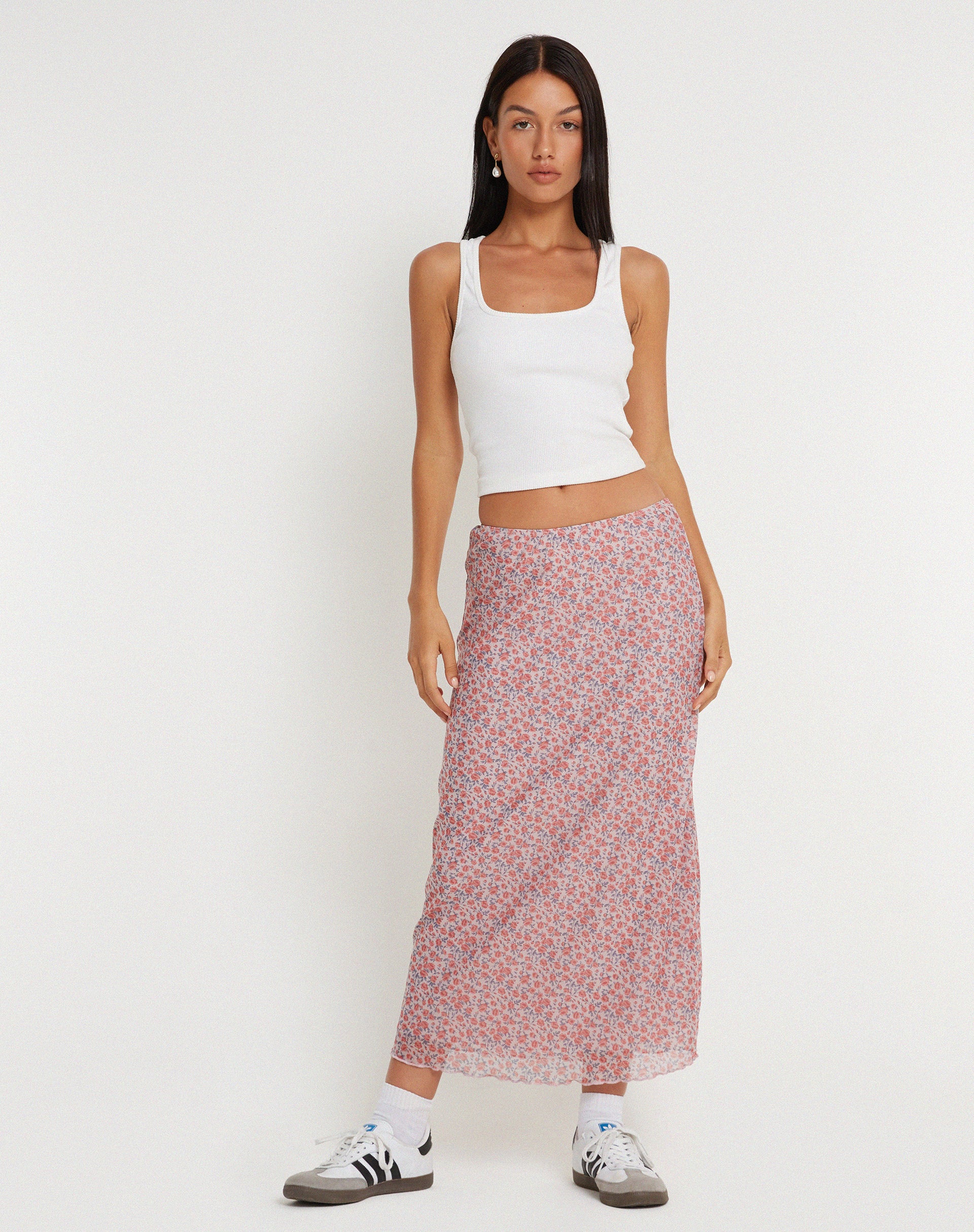 Lassie Maxi Skirt in Spring Rose Dusty Pink - Image 4