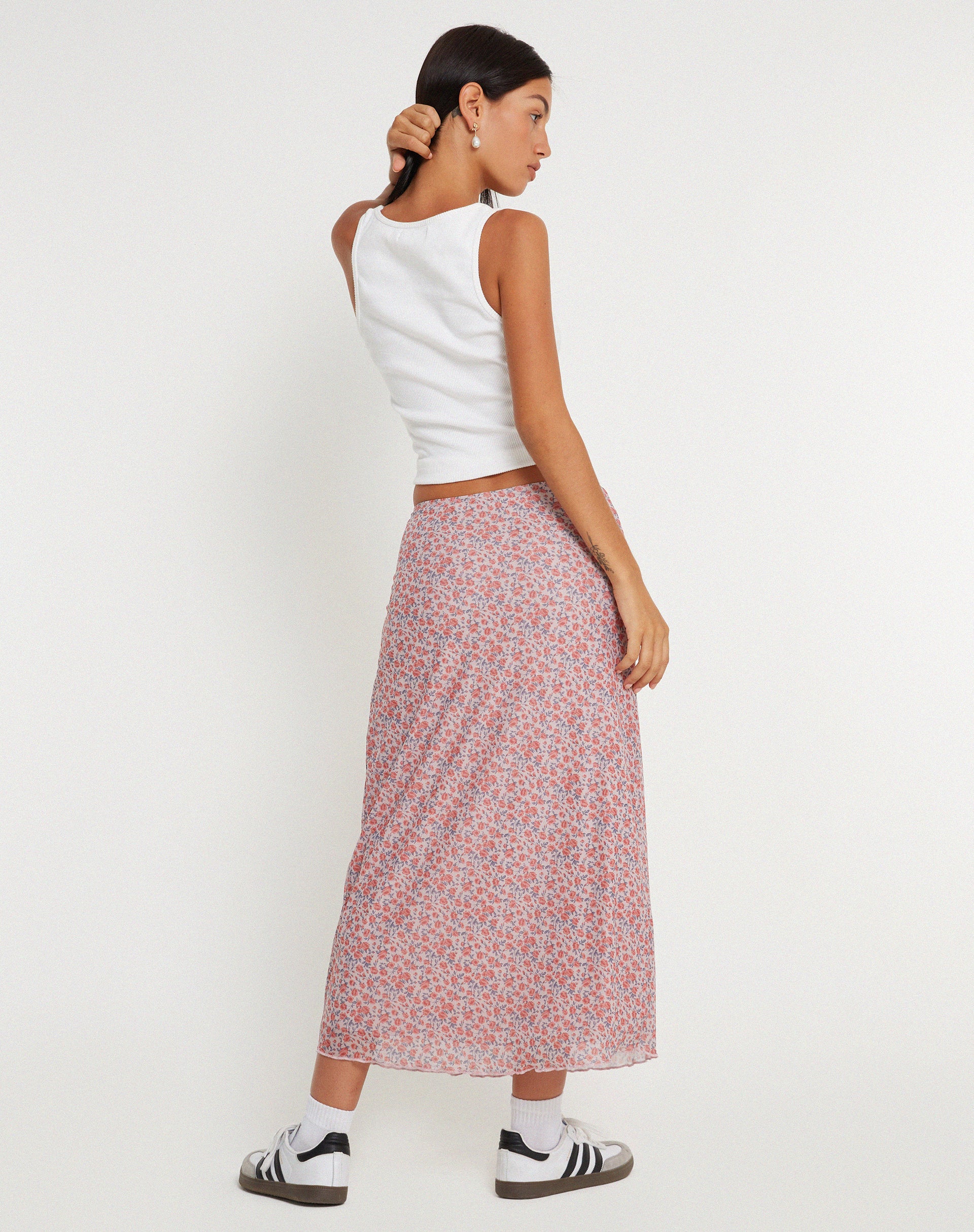 Lassie Maxi Skirt in Spring Rose Dusty Pink - Image 5
