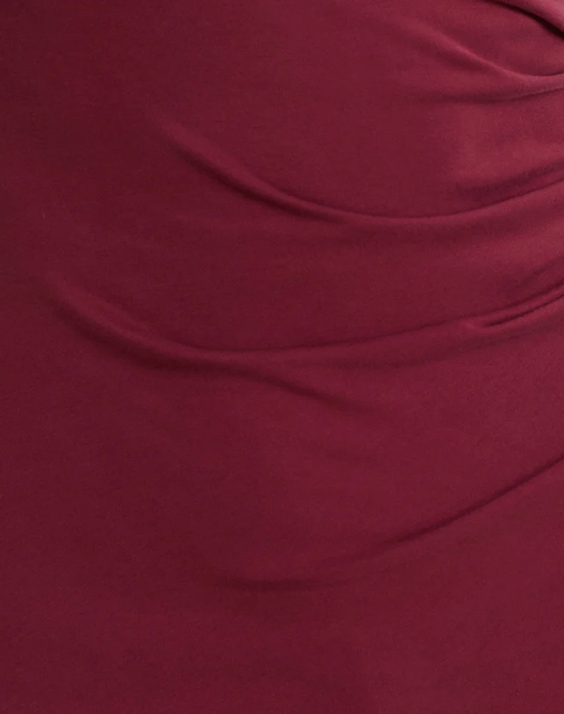 Lasya Long Sleeve Top in Burgundy - Image 5