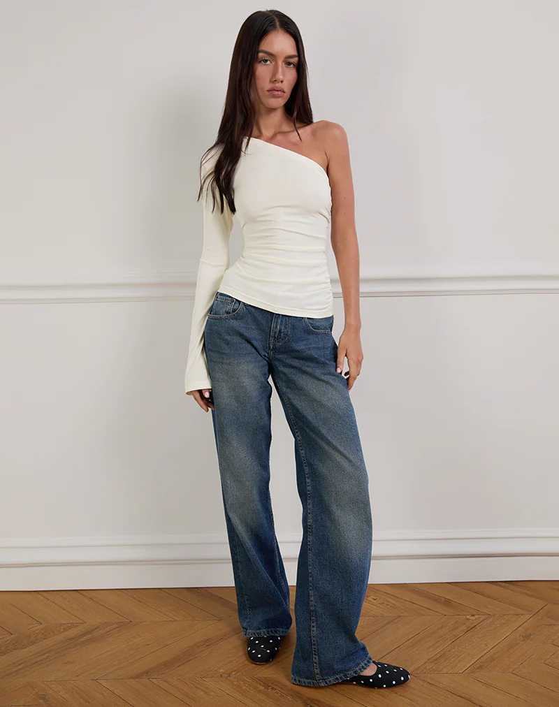 Lasya Long Sleeve Top in Off White - Image 5