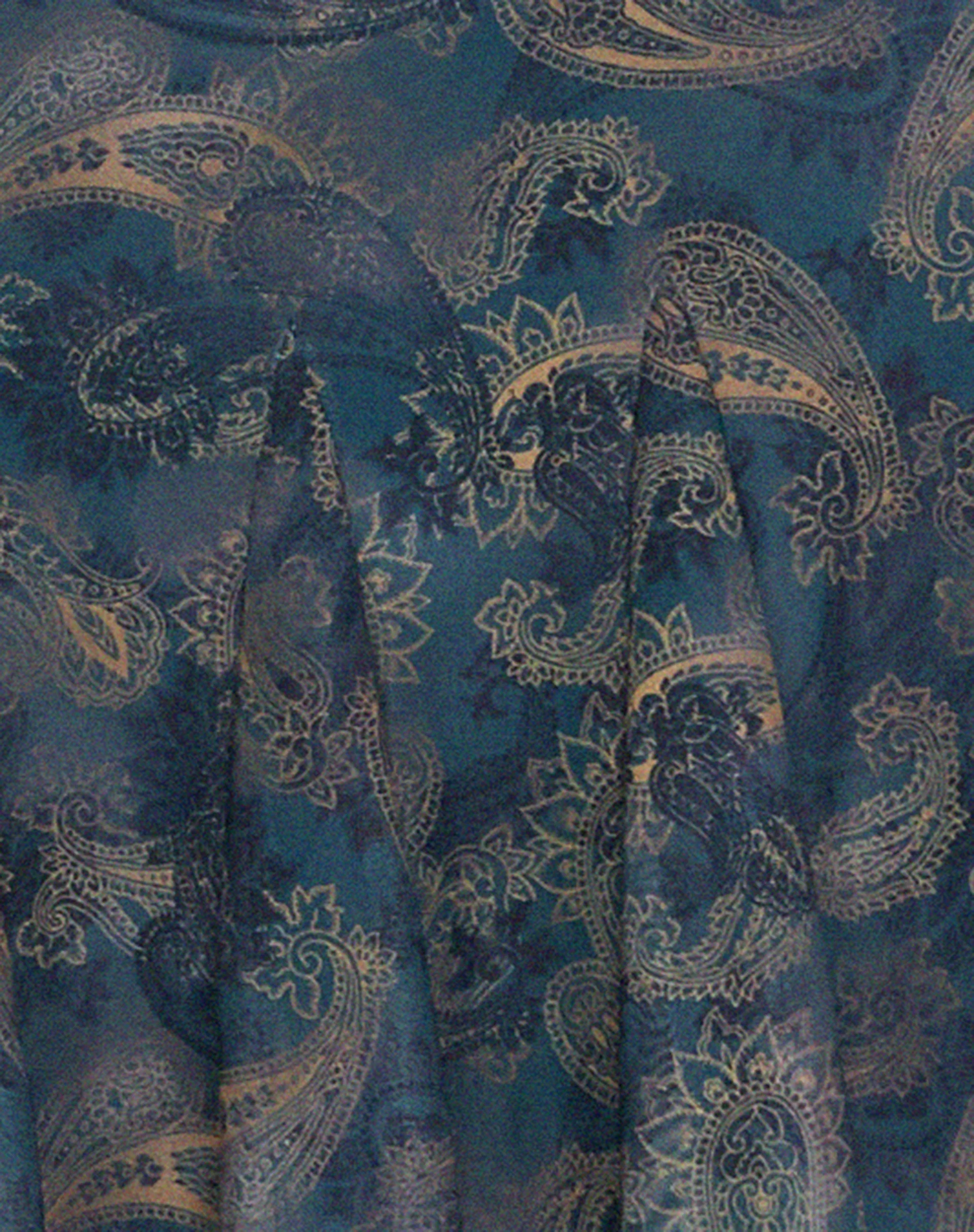 Latrix Mesh Midi Skirt in Tonal Blue Paisley - Image 6