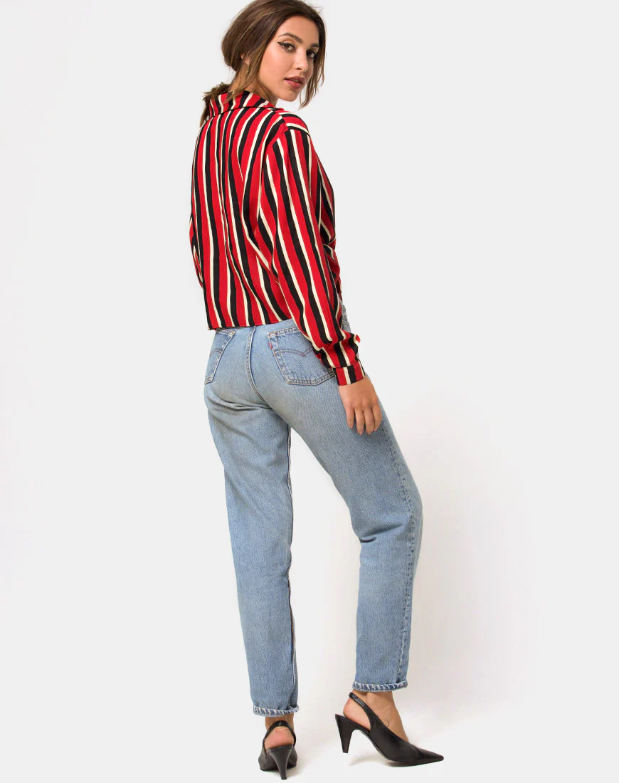 Lauv Shirt in Sunset Stripe Vertical - Image 3