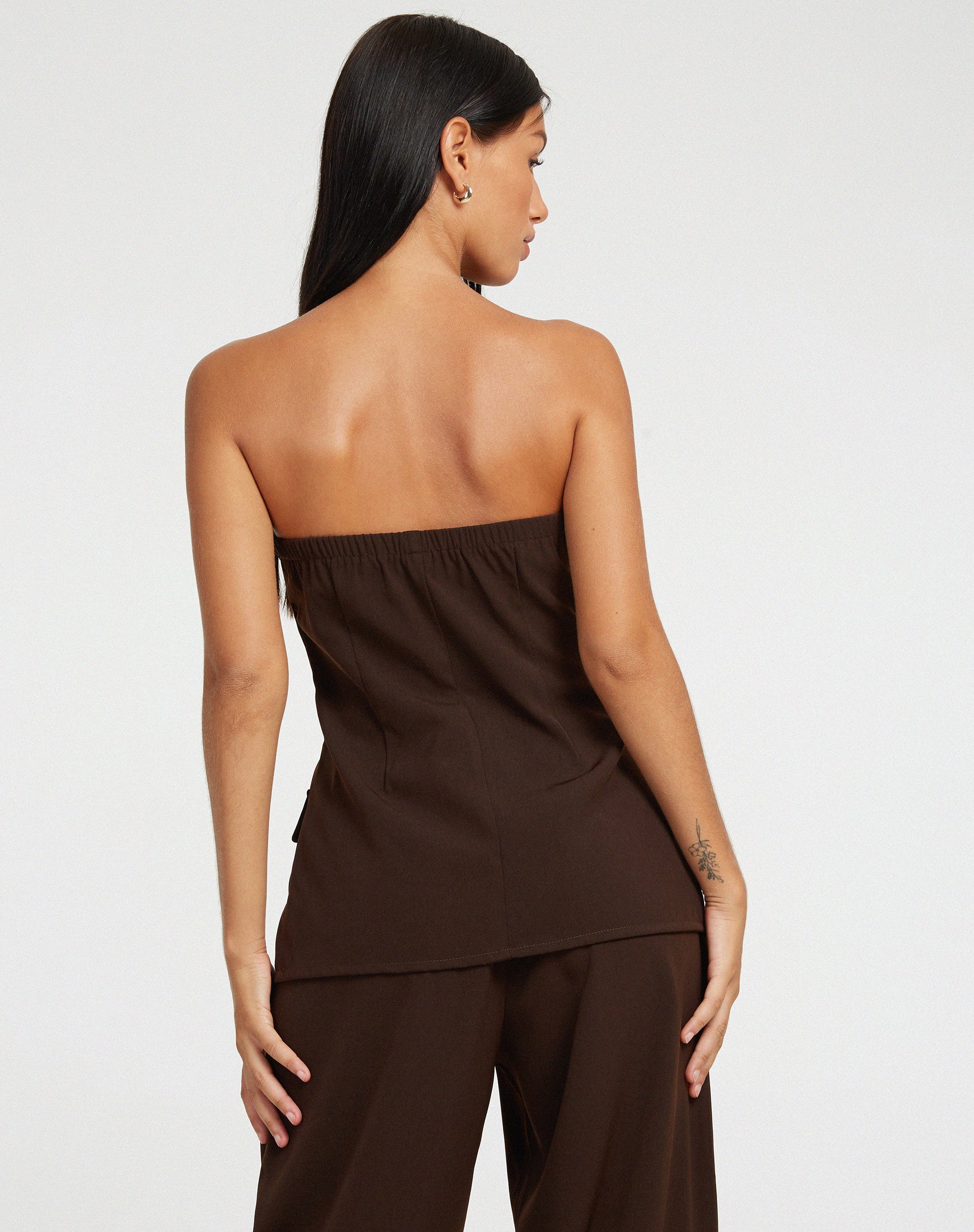 Lavan Corset Top in Tailoring Cappuccino - Image 2