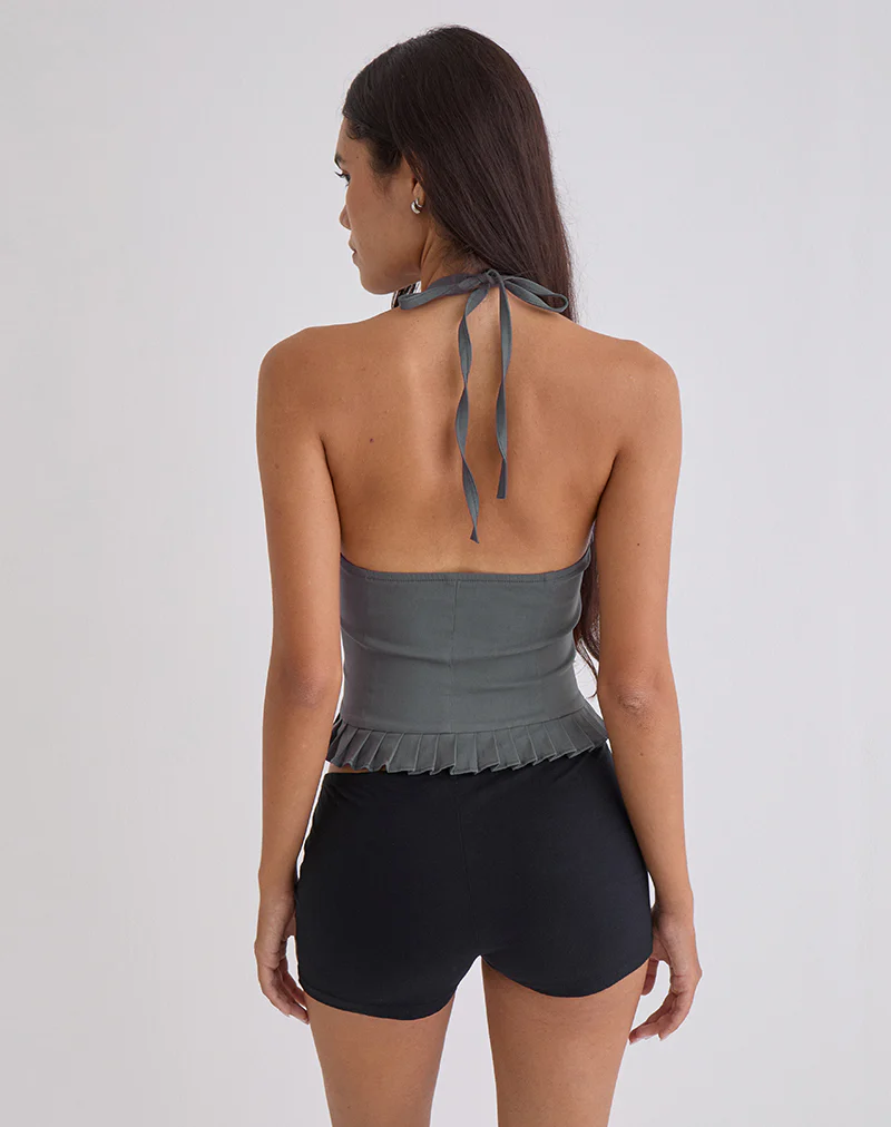 Lavena Top in Tailoring Slate Grey - Image 3