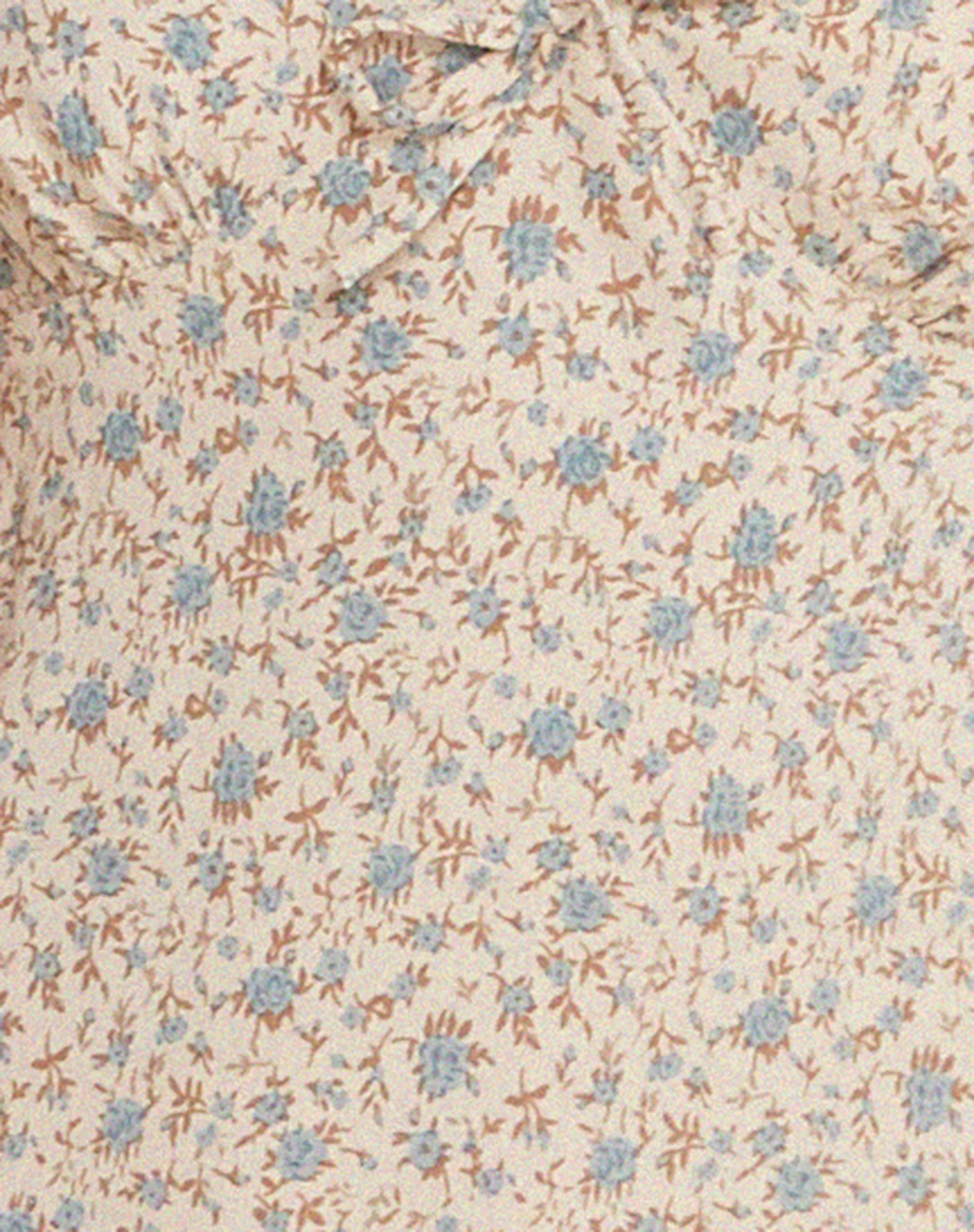 Lavisha Midi Dress in Antique Blue and Ivory Floral - Image 7