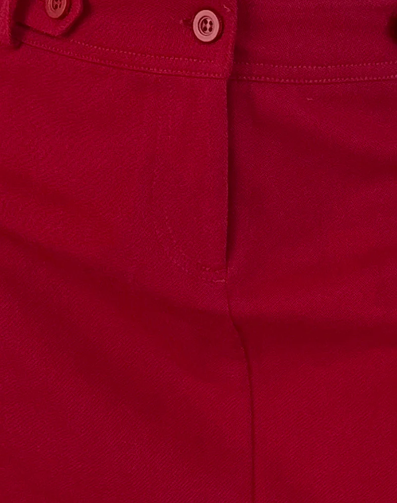 Lavonne Mini Skirt in Red - Image 6