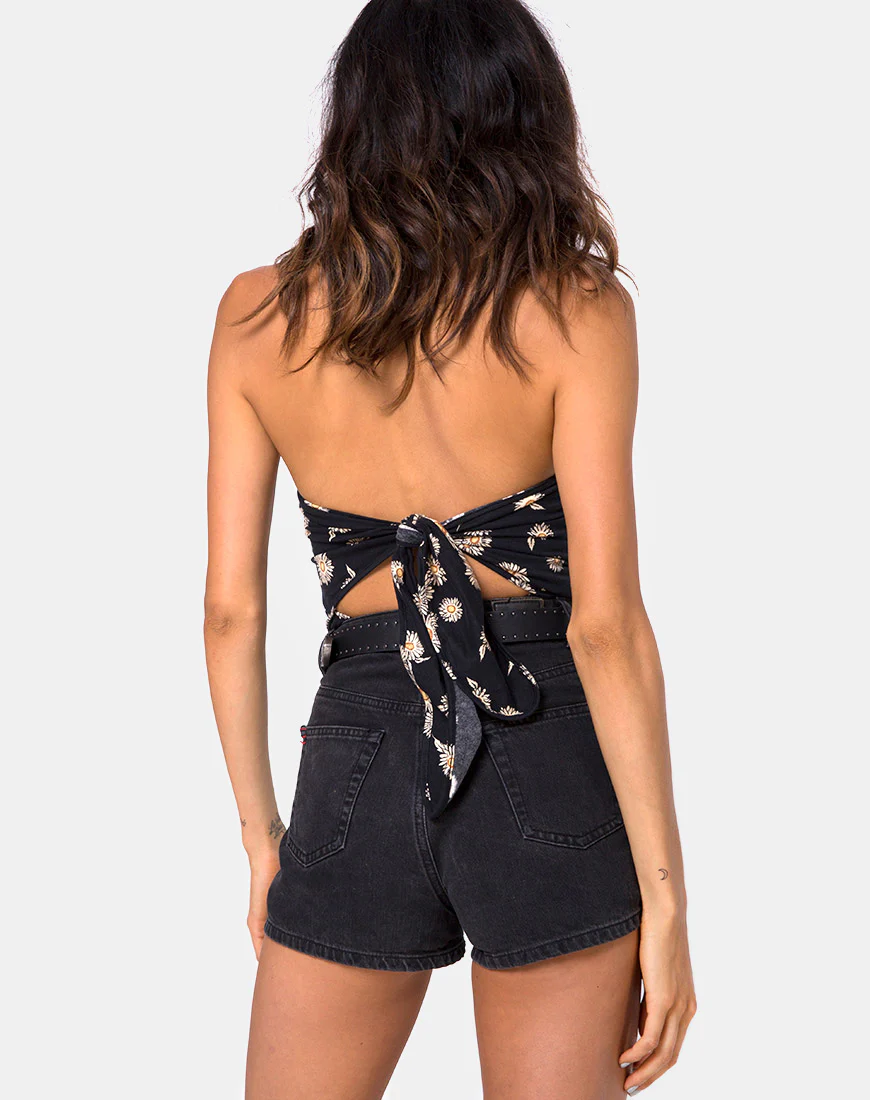 Lax Bandeau Bodice in Grunge Daisy Floral - Image 2