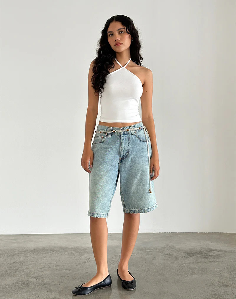 Layti Halterneck Top in Off White - Image 3