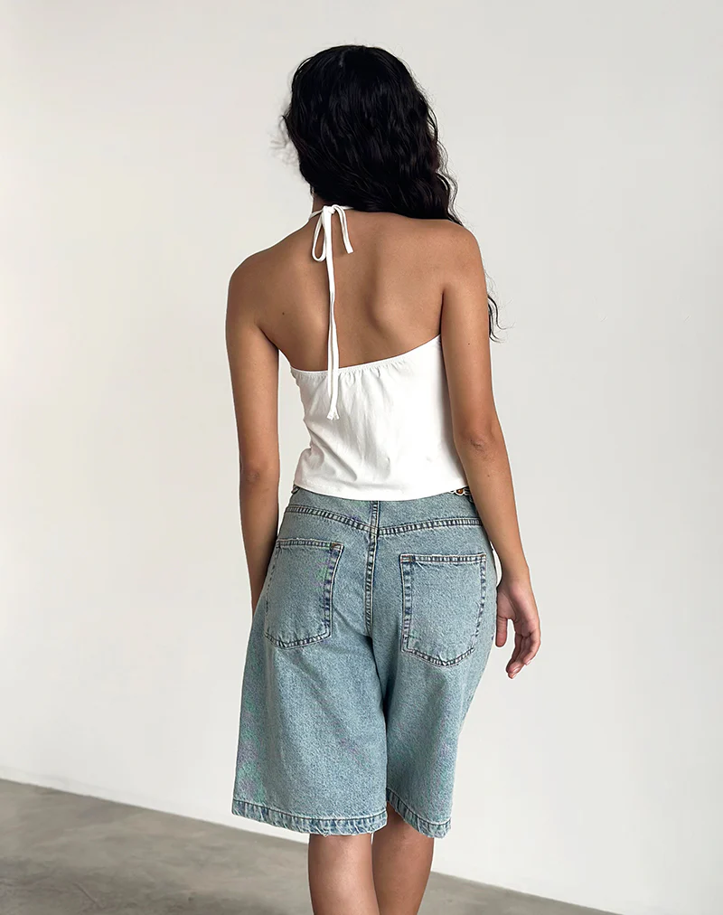 Layti Halterneck Top in Off White - Image 4
