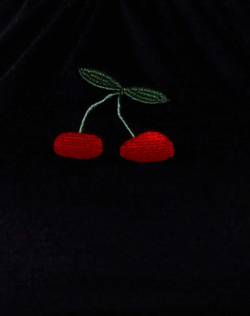 Lean Crop Top in Black Cherry Embro - Image 6