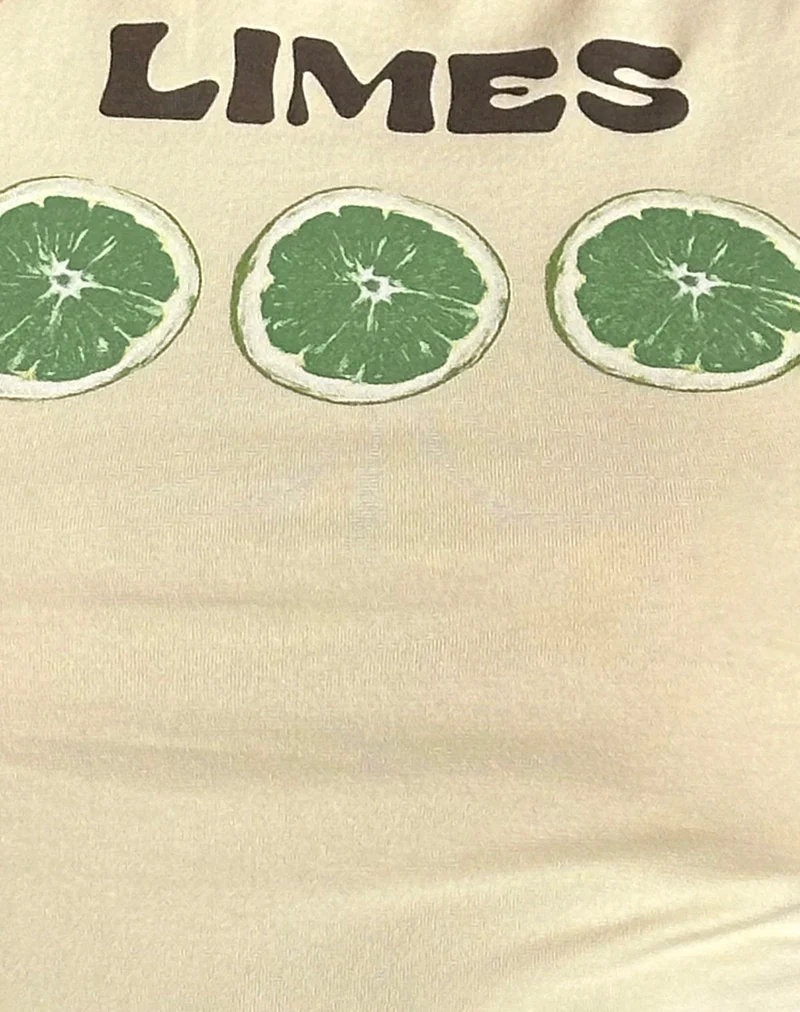 Leen Tank Top in Buttermilk Limes - Image 7