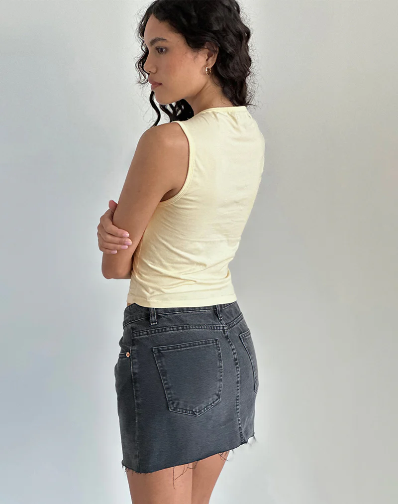 Leen Tank Top in Buttermilk Oranges - Image 3