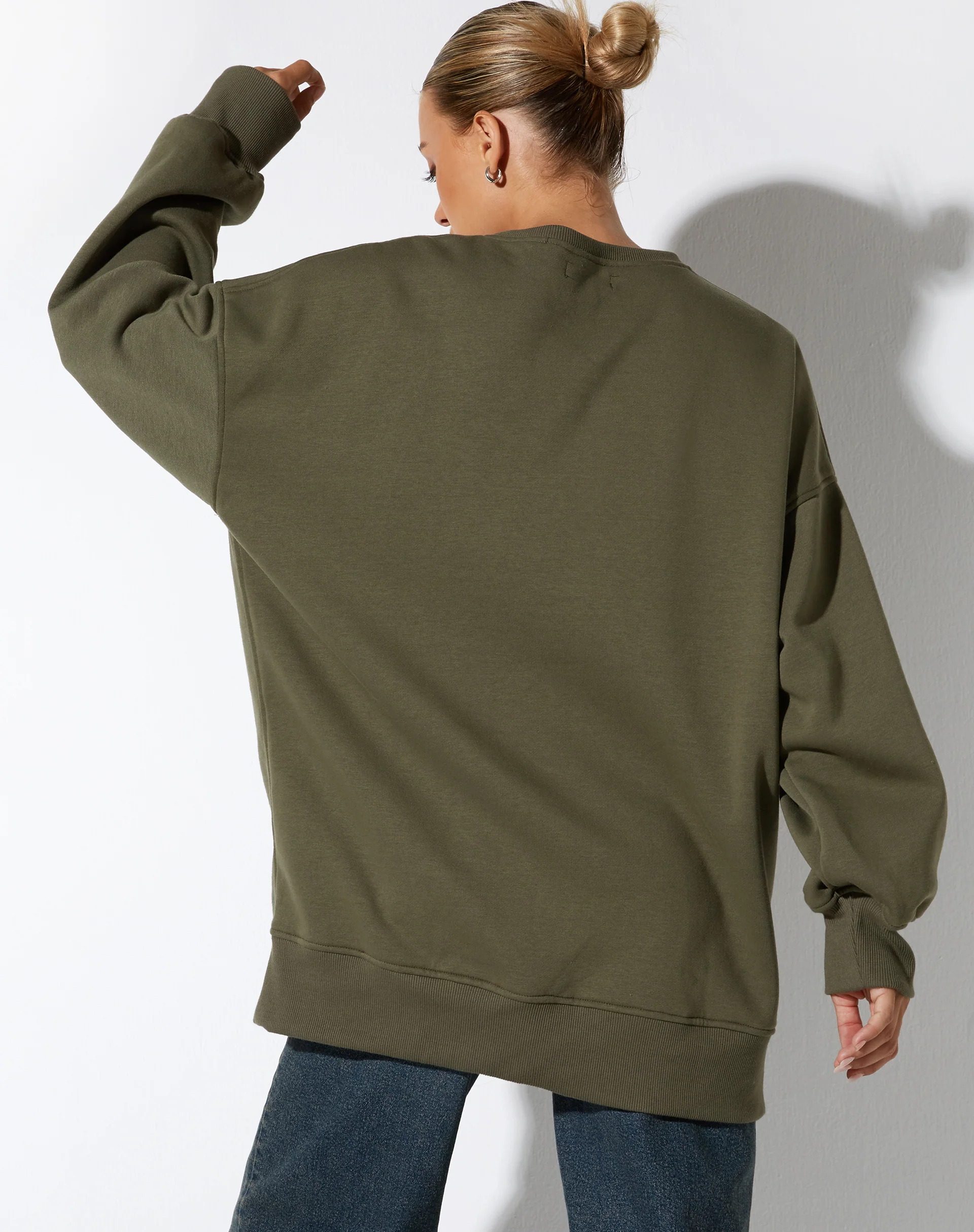 Lei Sweatshirt in Grape Leaf Butterfly Embro - Image 2