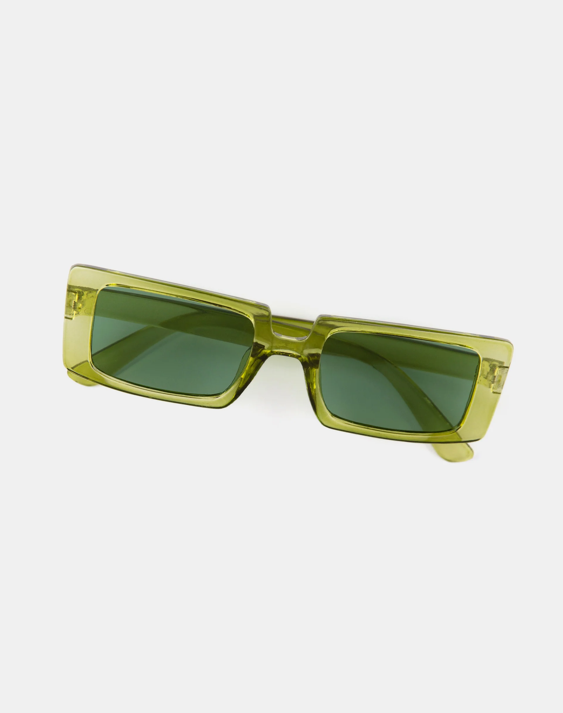 Lelia Rectangle Sunglasses in Green - Image 3