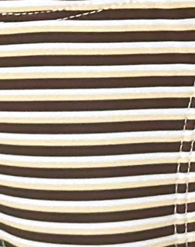 Lentra Bikini Bottom in Horizontal Stripe Yellow - Image 7