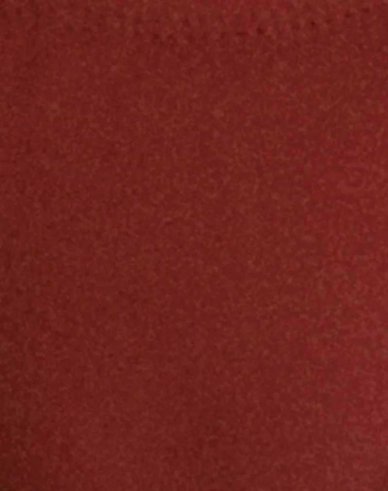 Lentra Bikini Bottom in Matte Red Brick with Beads - Image 6