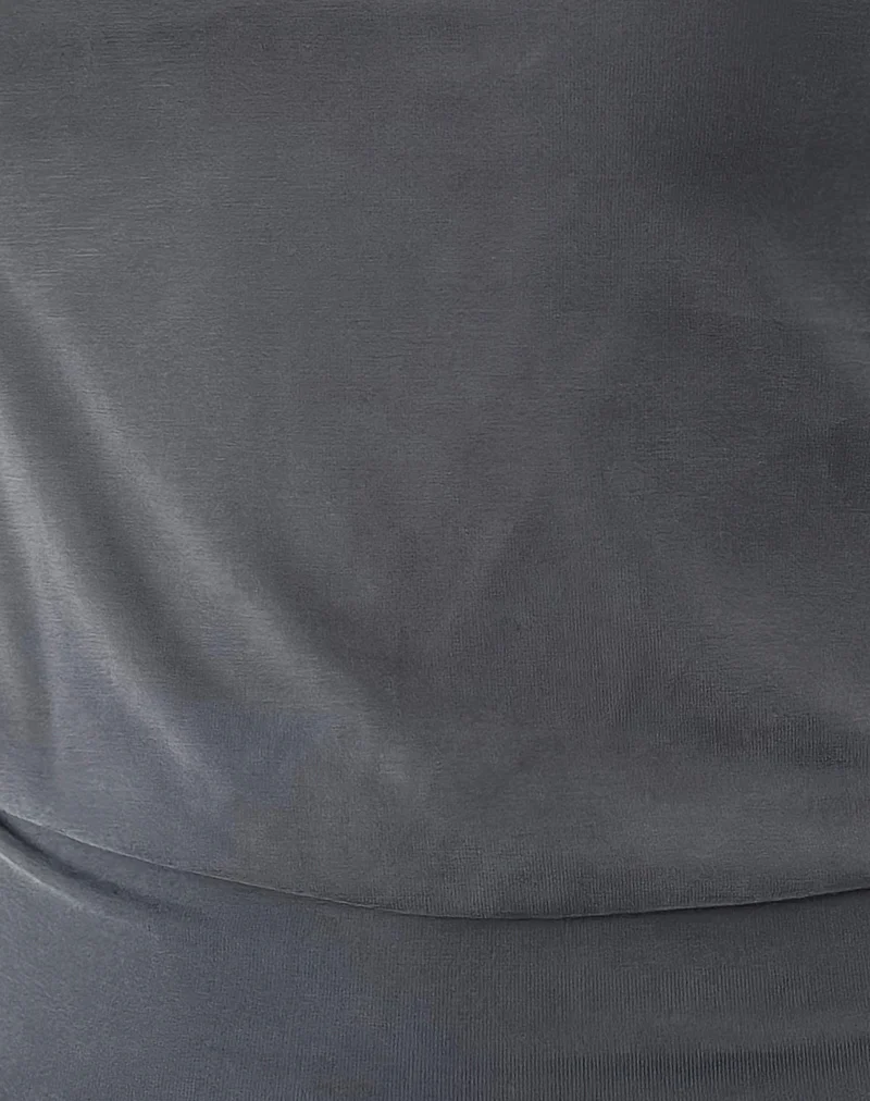 Leocadia Bandeau Top in Dark Grey - Image 5