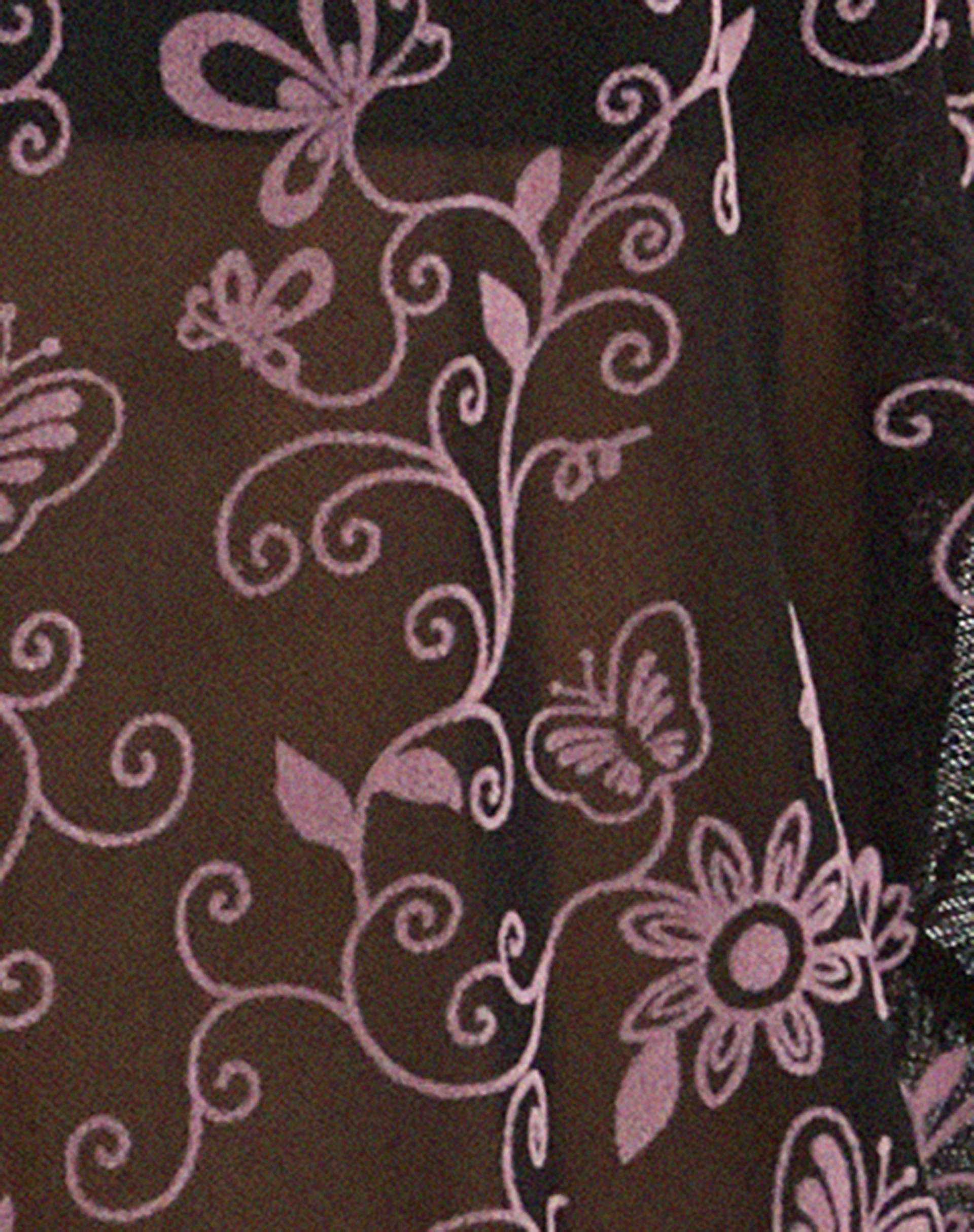 Leon Cardi in Butterfly Vine Flock Black and Pink - Image 5