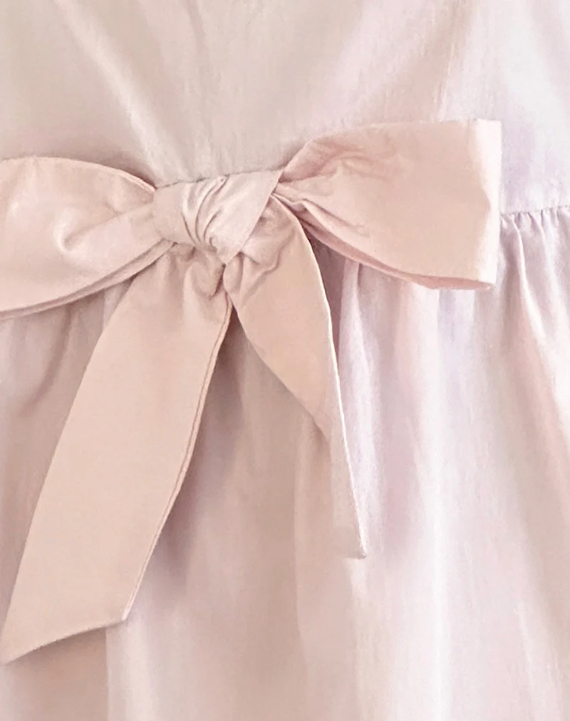 Leshiana Mini Dress in Poplin Light Pink - Image 5