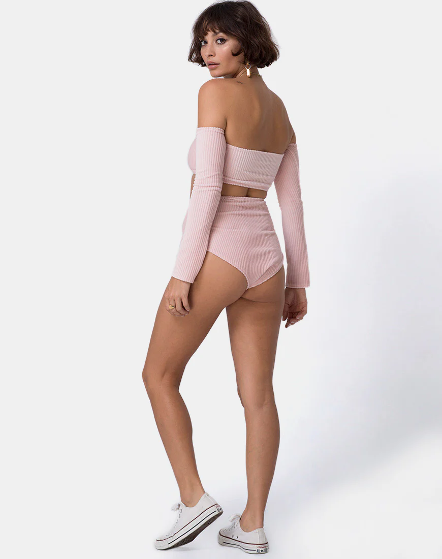 Lesta Short in Fluffy Knit Candy - Image 4