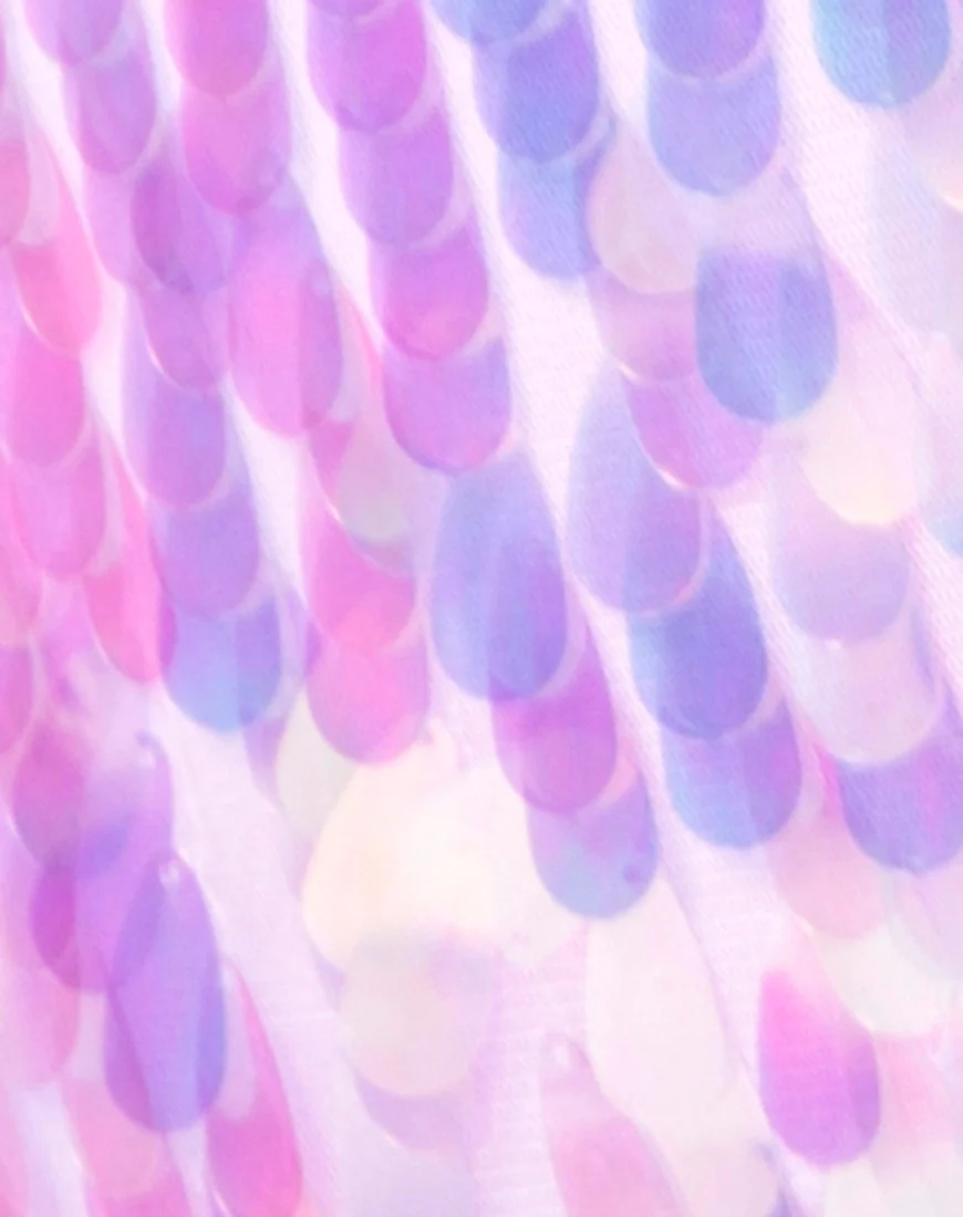 Lesta Short in Opal Unicorn Sequin Pink - Image 5