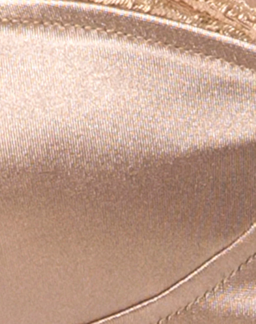 Lesty Bodycon Dress in Gold - Image 5